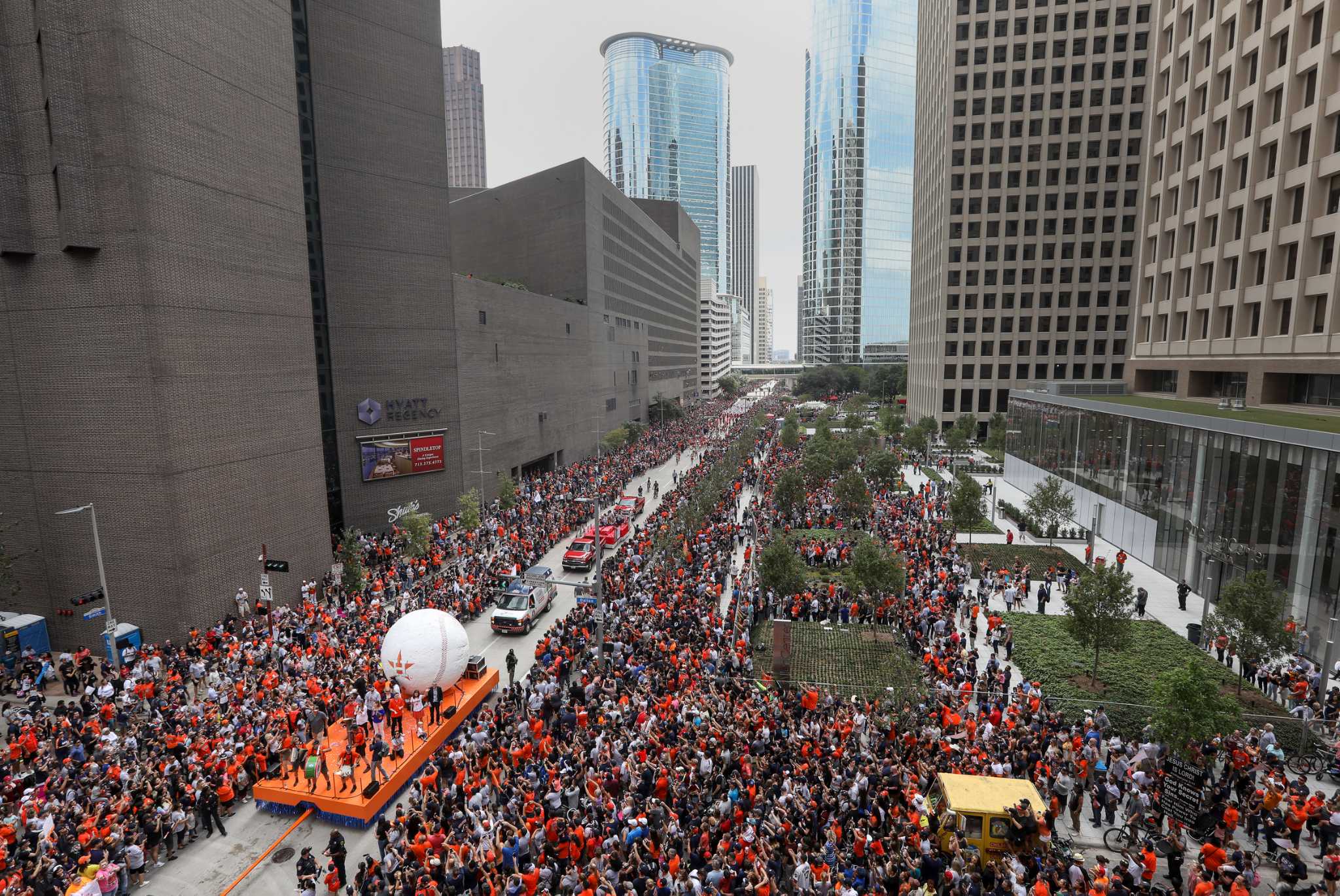 Hundreds of thousands flock to downtown Houston to celebrate Astros'  first-ever World Series title