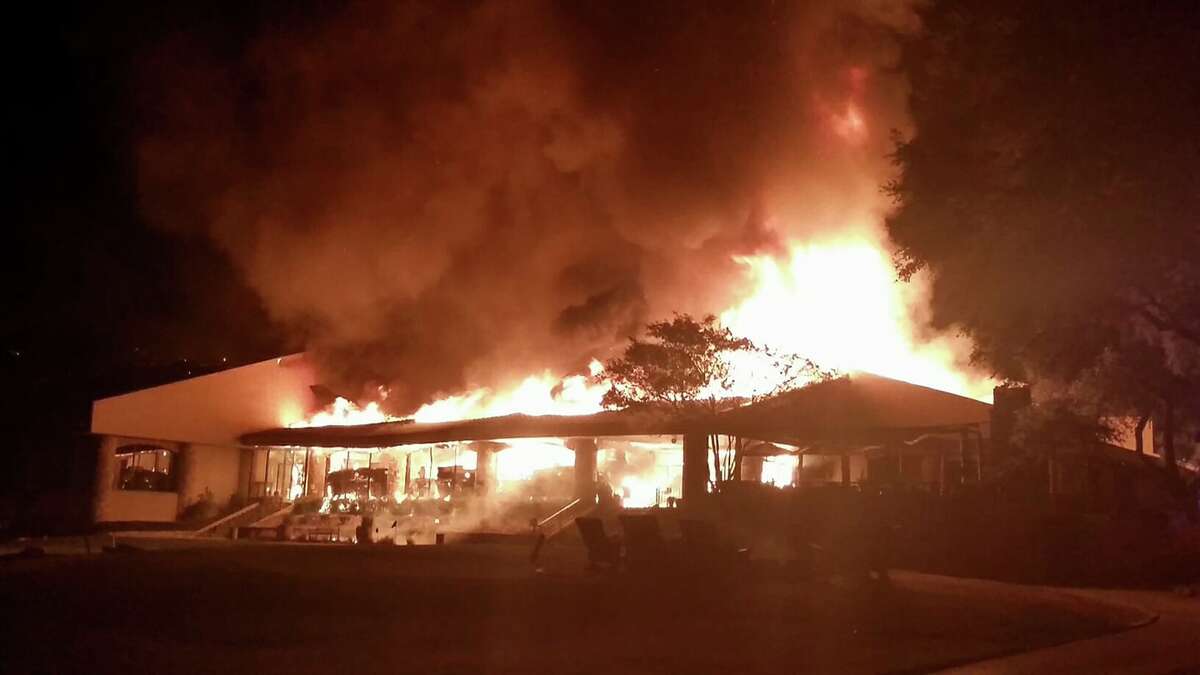 A fire destroyed the club house at Tapatio Springs Resort Saturday, Nov. 4, 2017.