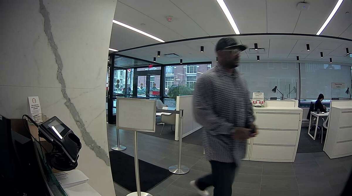 Police are looking for a suspect who robbed the Key Bank at 195 Church St. in New Haven on Monday morning.