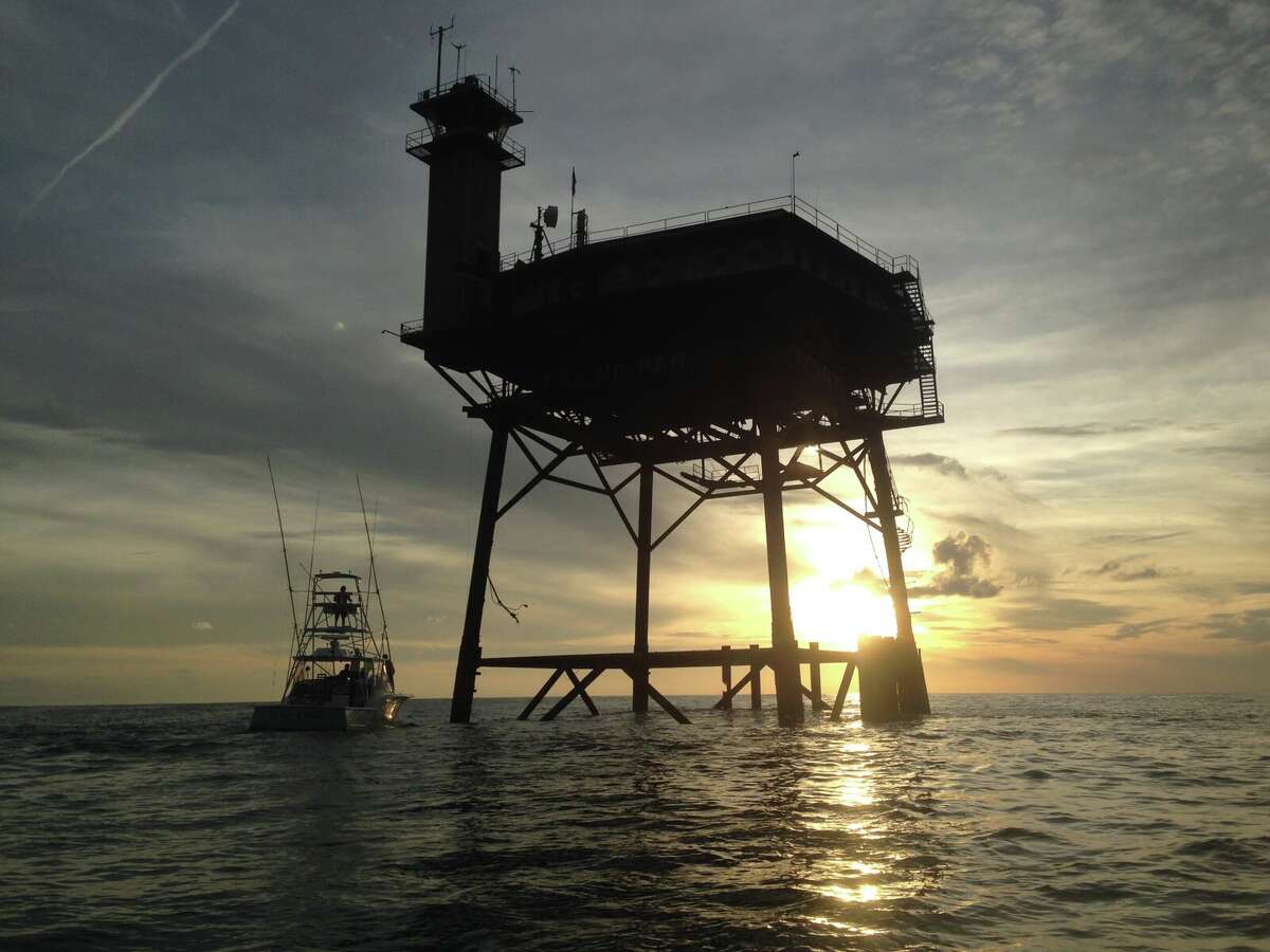 Man converts offshore Coast Guard station into the Frying Pan Tower, a
