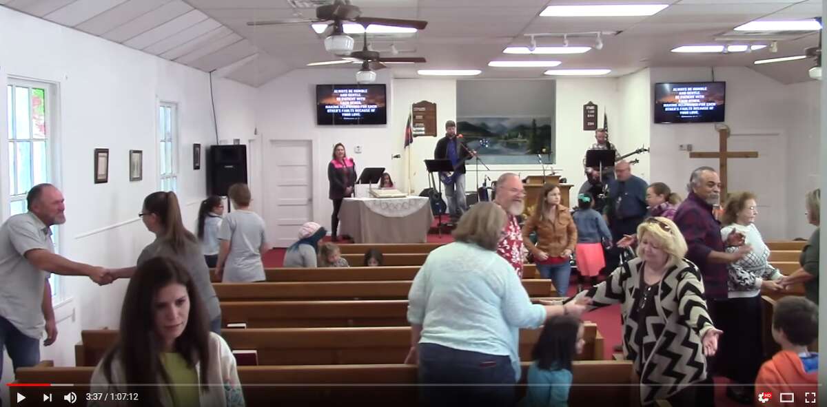 First Baptist Church of Sutherland Springs uploaded each of their services to YouTube. This is a screengrab from an Oct. 29, 2017 service, a week before Devin Kelley killed 26 parishioners and wounded 20 more.