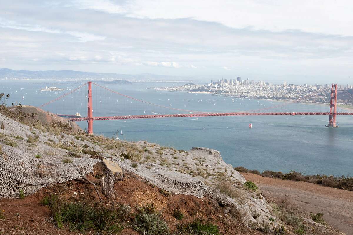 The view from Hawk Hill in the Marin Headlands overlooks the entire city of San Francisco on Friday, October 5, 2012.
