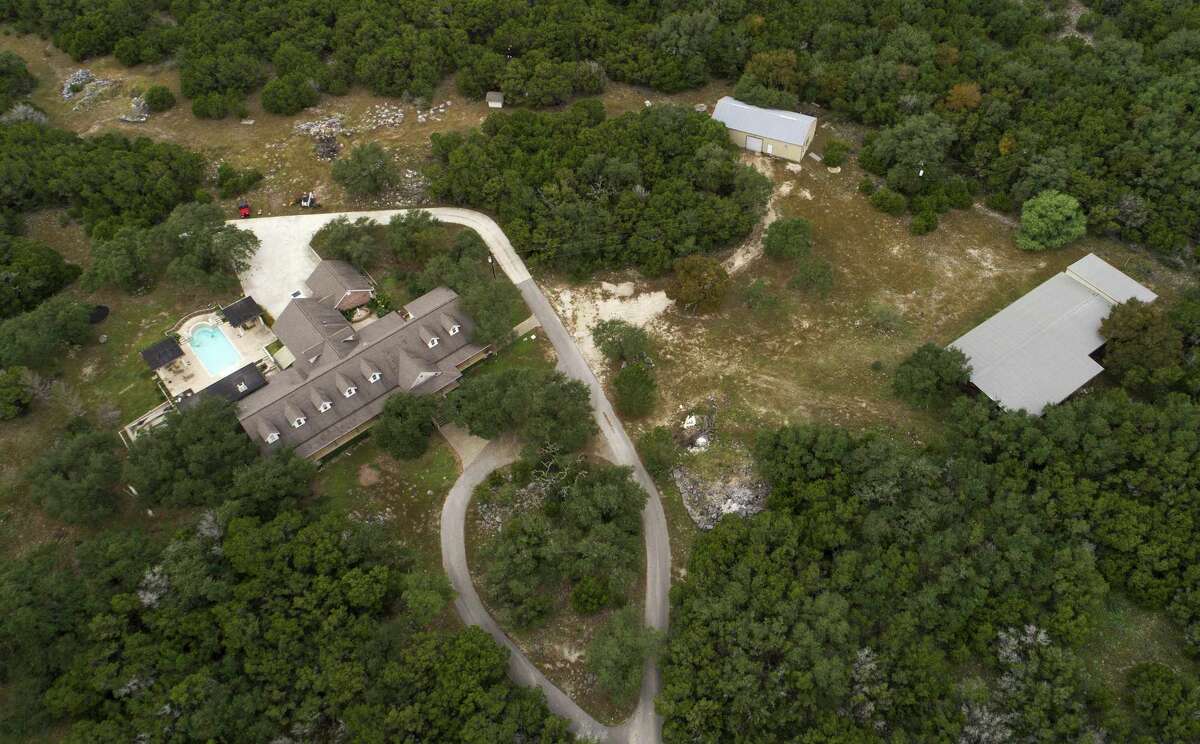 An aerial view shows the property where Devin Patrick Kelley lived in New Braunfels. Two neighbors said they had been hearing gunfire nearby in recent weeks. One said it sometimes lasted for hours, with 200 or more shots.