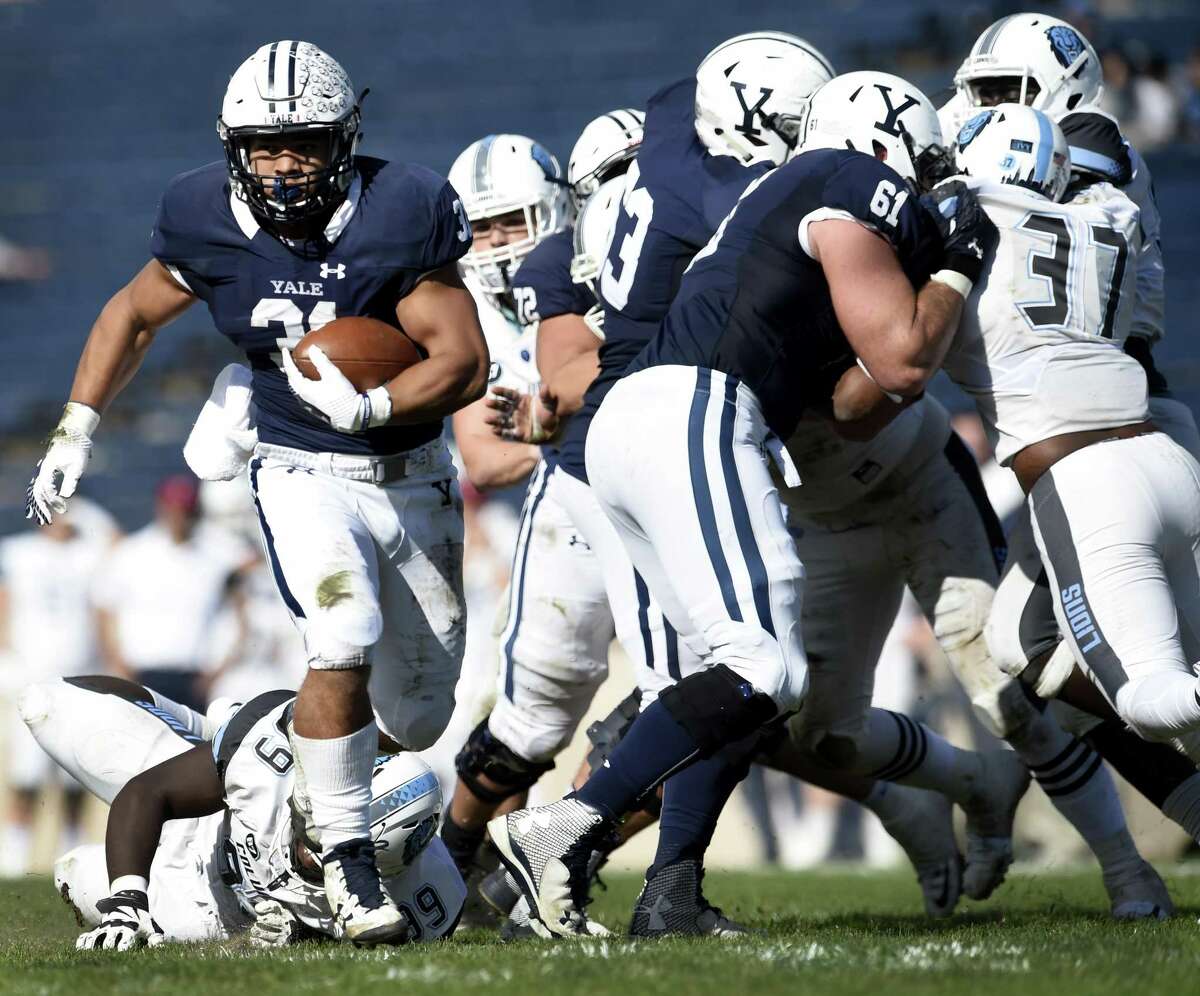 Yale running back DeShawn Salter suffered a broken collarbone and will miss the Bulldogs’ final two games of the season.