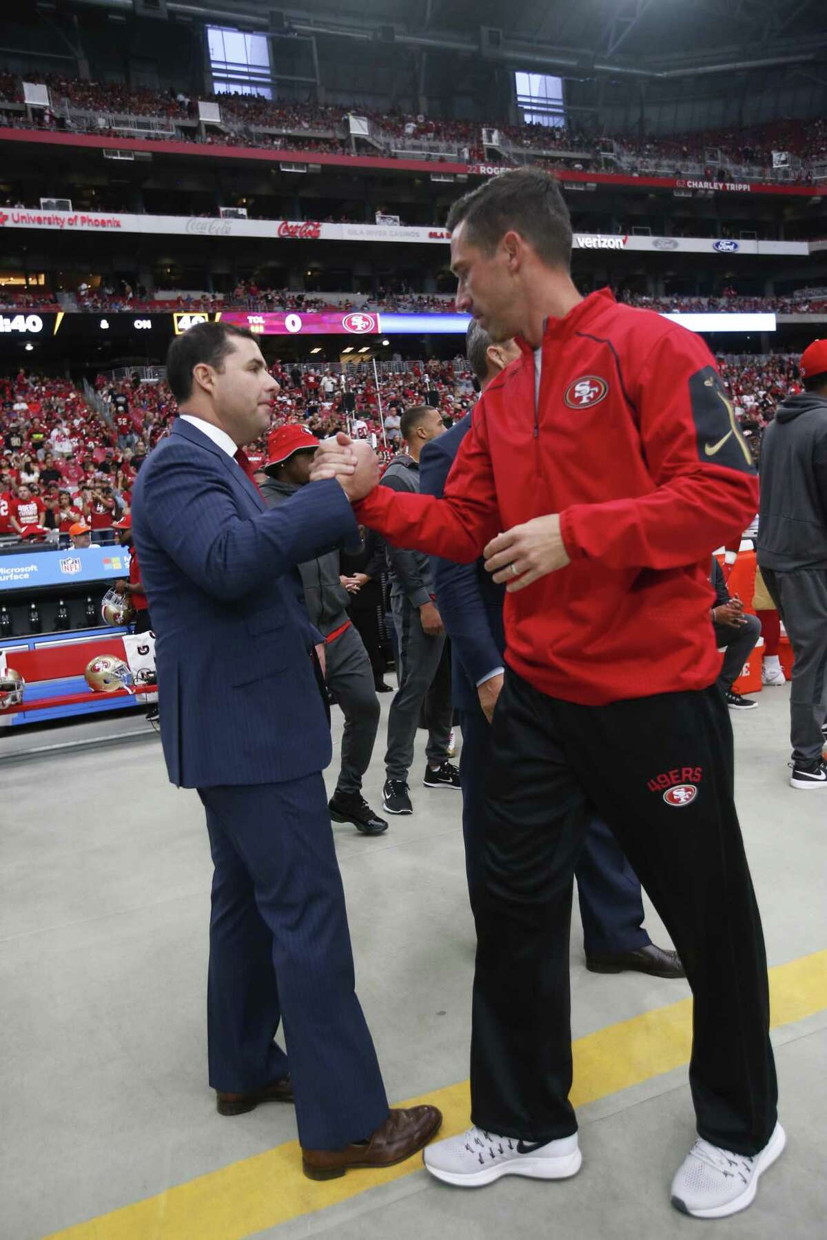 49ers' Kyle Shanahan jokingly blames bad luck vs. Cardinals on son