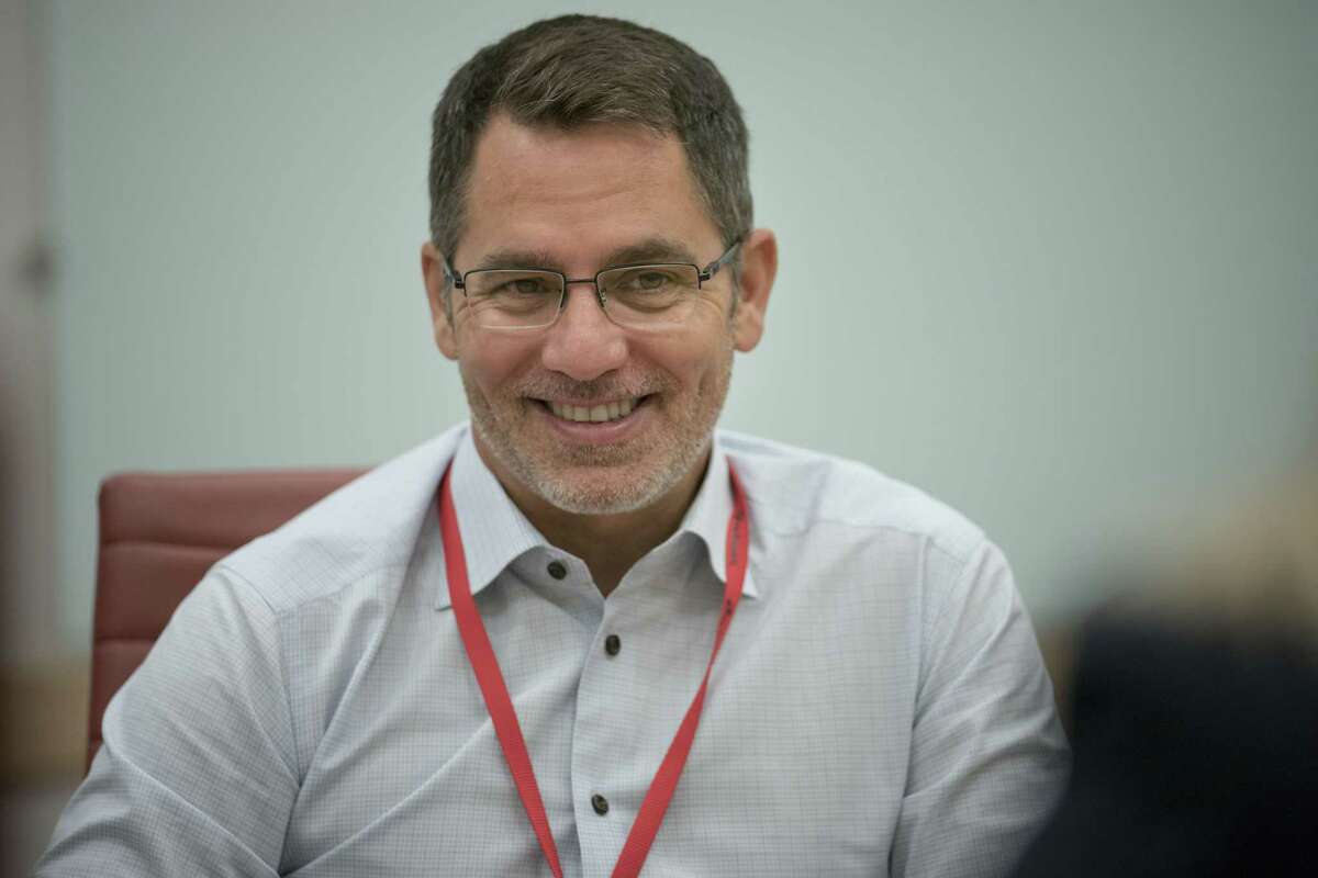 Rackspace CEO Joe Eazor, photographed Sept. 27 at Rackspace in San Antonio. Eazor brings with him more than two decades of experience working or consulting for technology and technology services companies, including Hewlett-Packard Co., Dell EMC (EMC Corp. at the time) and Electronic Data Systems.