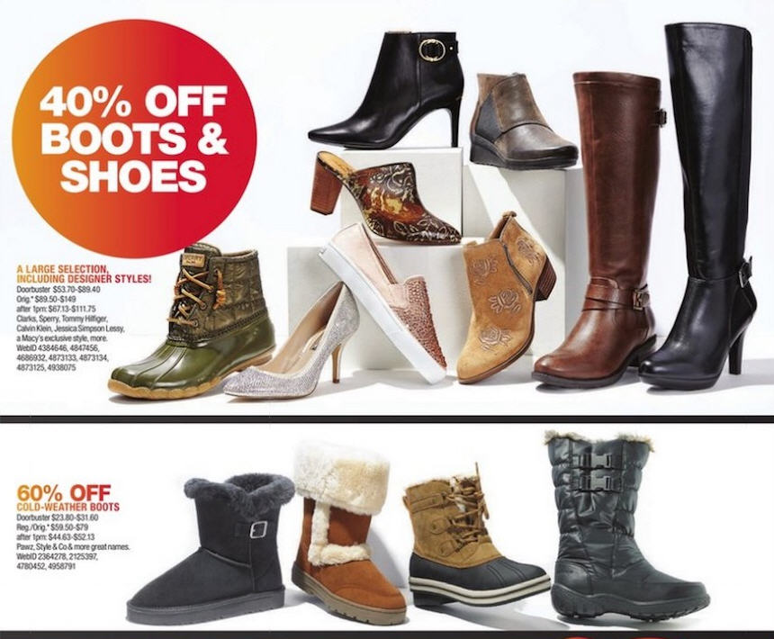 Macy's black friday hot sale boots sale