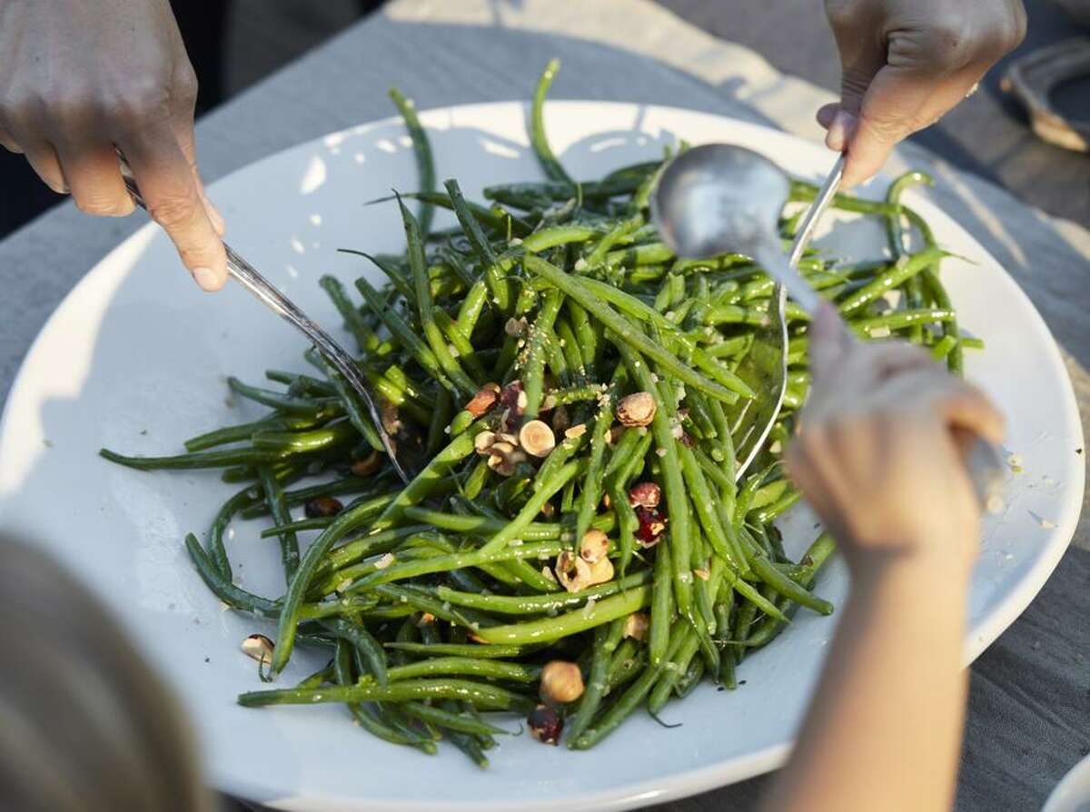 Haricot Vert With Toasted Hazelnuts.