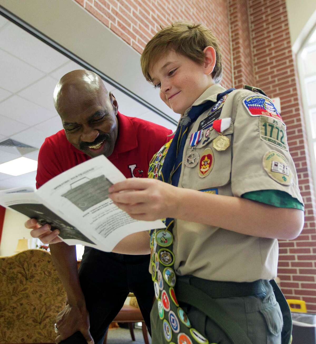 Young Woodlands boy scout soaring to lofty goal