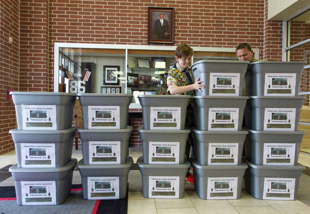 Young Woodlands boy scout soaring to lofty goal