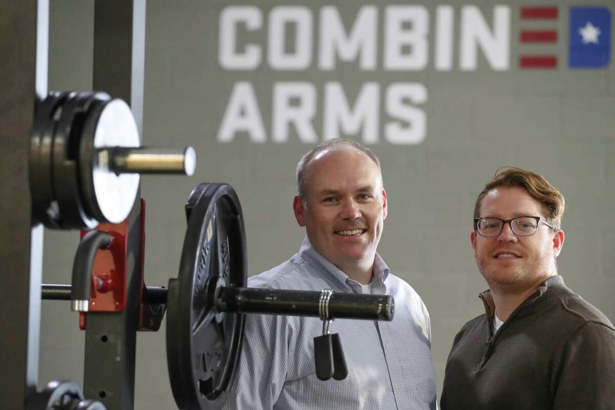 Kelly Land, executive director of Combined Arms, and Brian Wilson, creative technology officer, Thursday, Nov. 9, 2017, in Houston. Combined Arms is a one-stop-shop for veterans looks for assistance or jobs. The organization helps identify what services a veteran needs and connects them to the appropriate organization. ( Steve Gonzales / Houston Chronicle )
