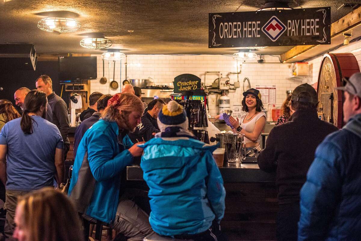 The Powder Keg at Powder Mountain's Timberline Lodge is a no-frills bar and grill where you sit among lifties, locals, and day skiers.