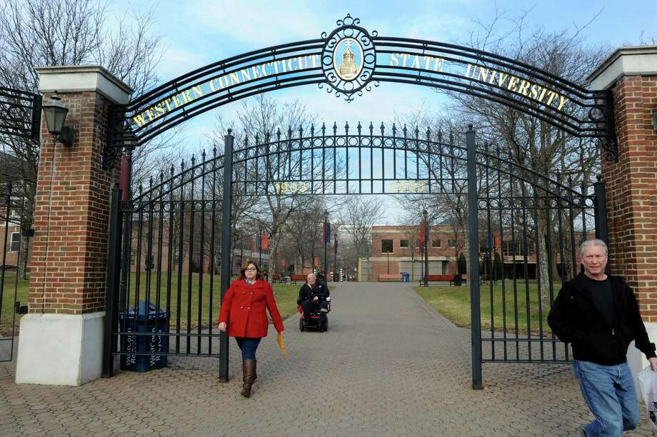 The entrance gates to Western Connecticut State University midtown campus at 181 White Street in Danbury, Conn. Photo: Cathy Zuraw / Cathy Zuraw / The News-Times