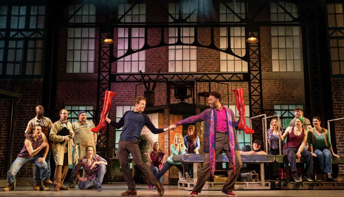 Lance Bordelon, left, and Jos N. Banks in “Kinky Boots.”