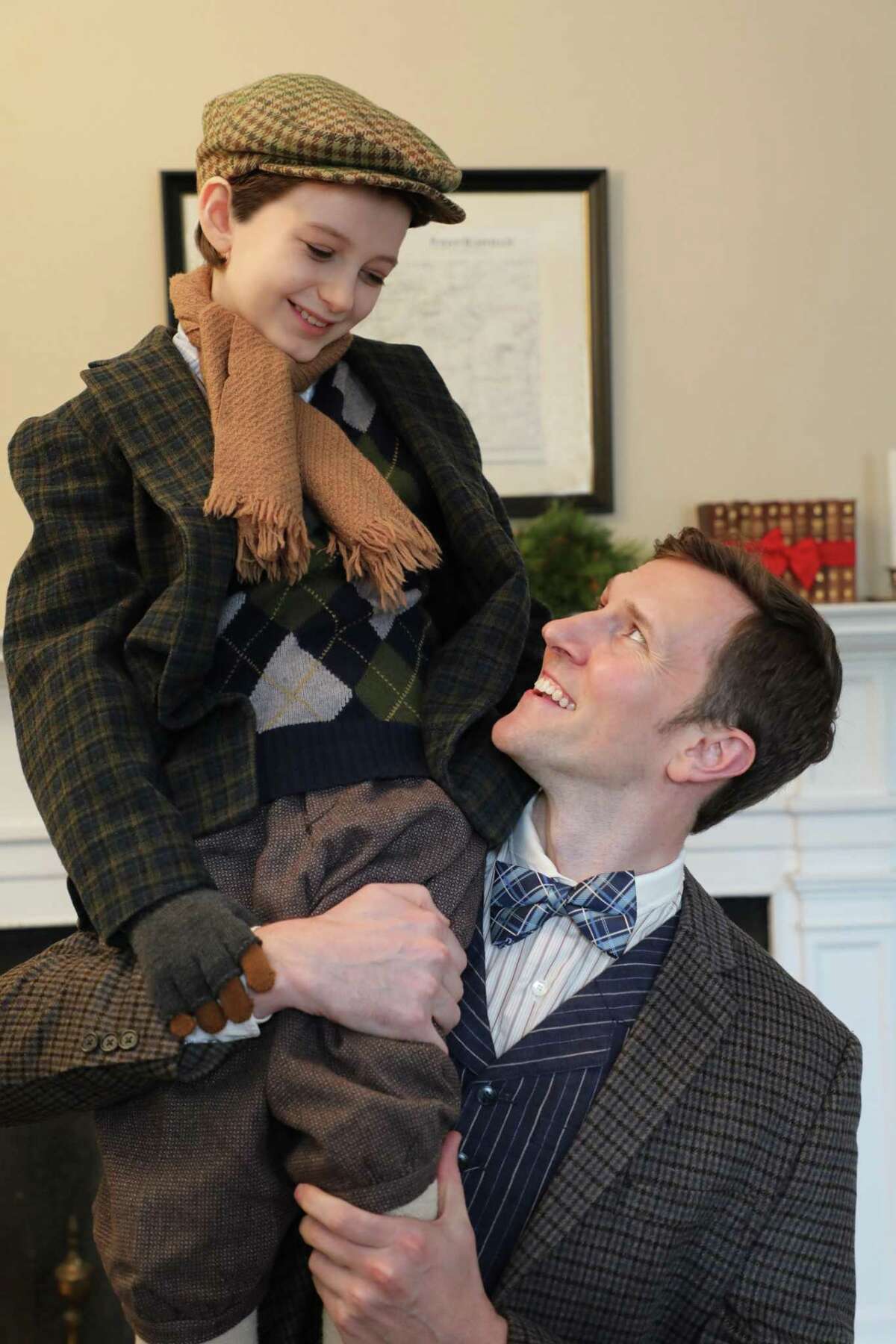 Connecticut native Robert Berson (Tiny Tim), left, with Matt Gibson (Bob Cratchit), in a scene from “A Connecticut Christmas Carol,” presented by Goodspeed Musicals, Nov. 17 through Dec. 24 at the Terris Theatre in Chester.
