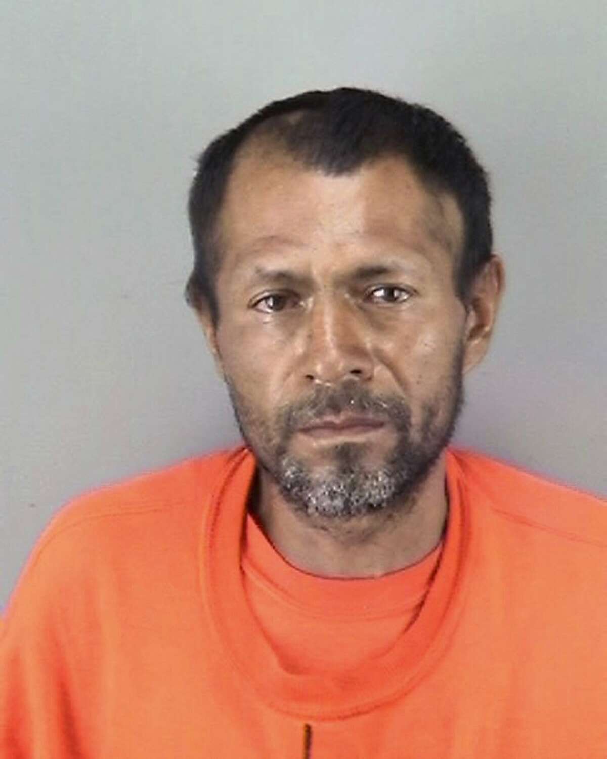 FILE - This undated file booking photo provided by the San Francisco Police Department shows Jose Ines Garcia Zarate. San Francisco jurors heard the muddled confession of the Mexican national on trial for the fatal shooting of Kate Steinle, whose death touched off a fierce debate over immigration. On Wednesday, Nov. 1, 2017, prosecutors played a portion of the interrogation of Jose Ines Garcia Zarate recorded several hours after Steinle was shot on July 1, 2015. (San Francisco Police Department via AP, File)