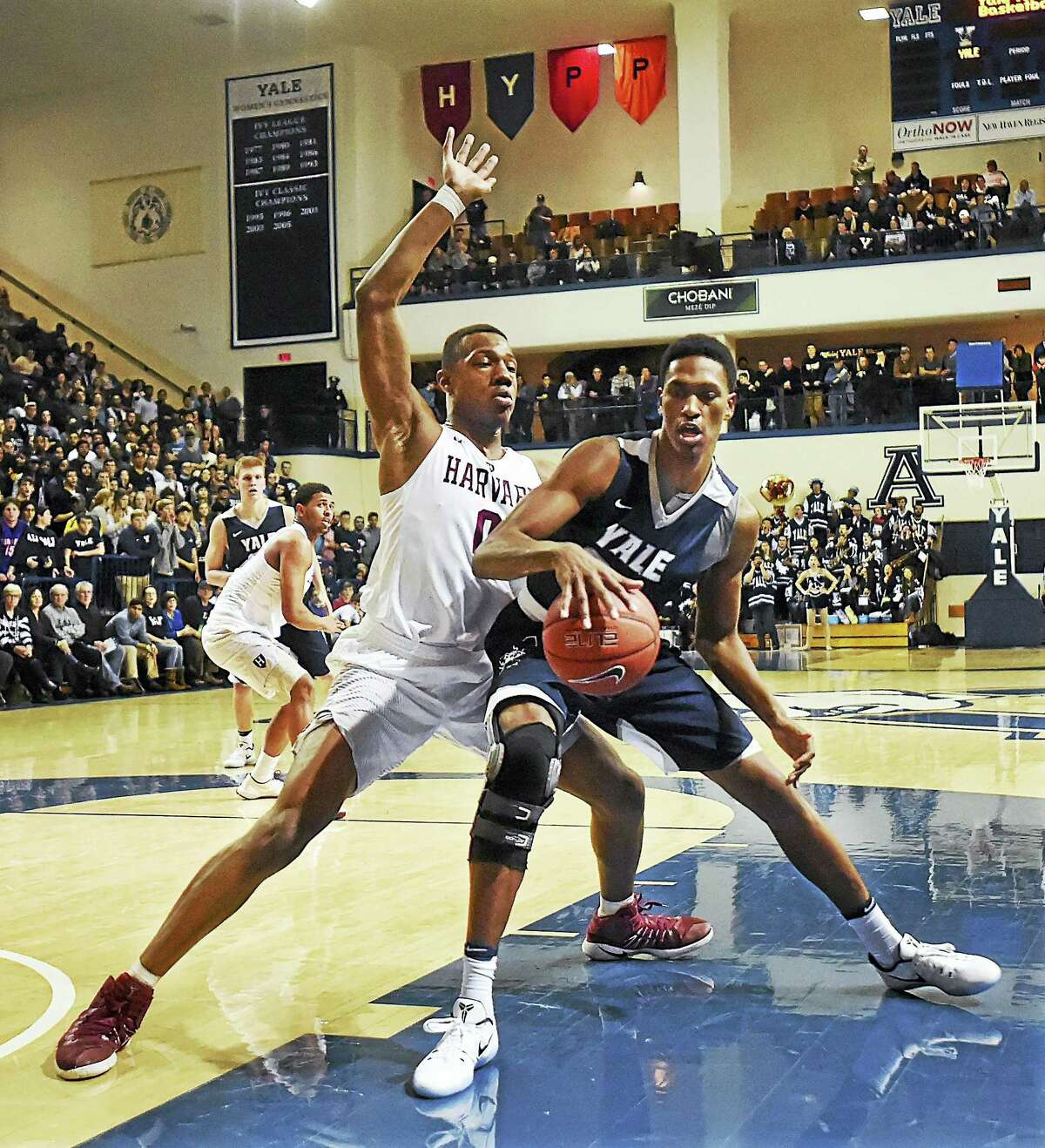 Yale’s Jordan Bruner, right, is out for the season with a torn meniscus.