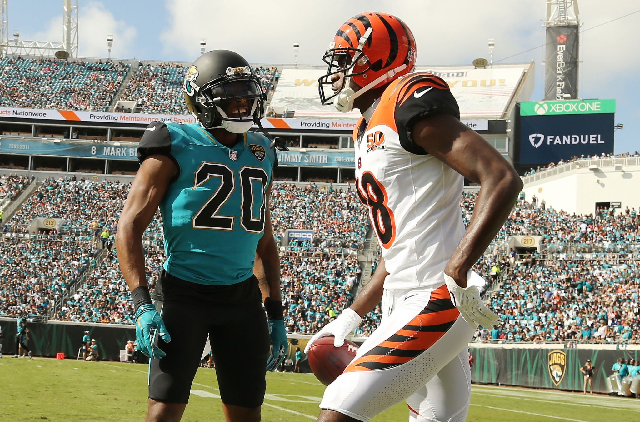 Jalen Ramsey of the Miami Dolphins takes part in a drill during News  Photo - Getty Images