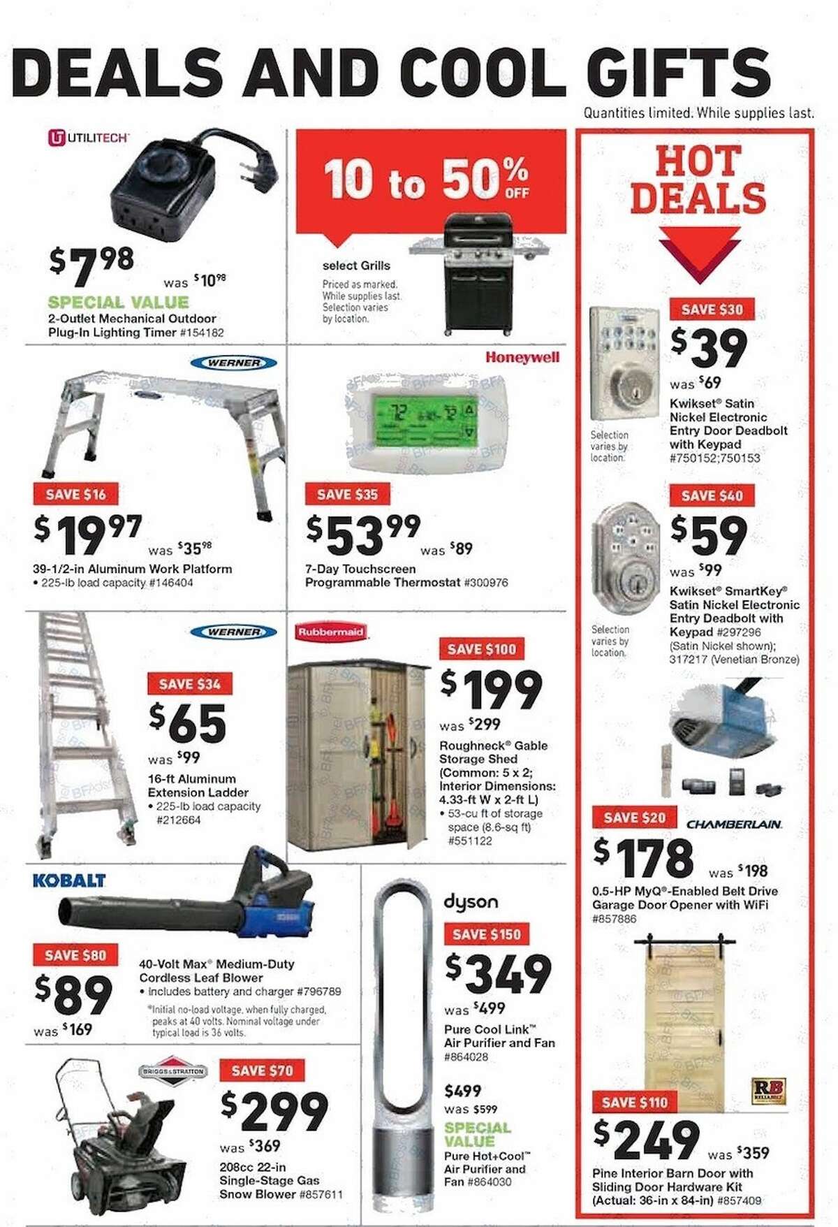 Lowe's released their Black Friday ad and holiday hours. Their stores will be open at 6 a.m. on Friday, Nov. 24, 2017 and deals last until Nov. 29, unless otherwise noted.