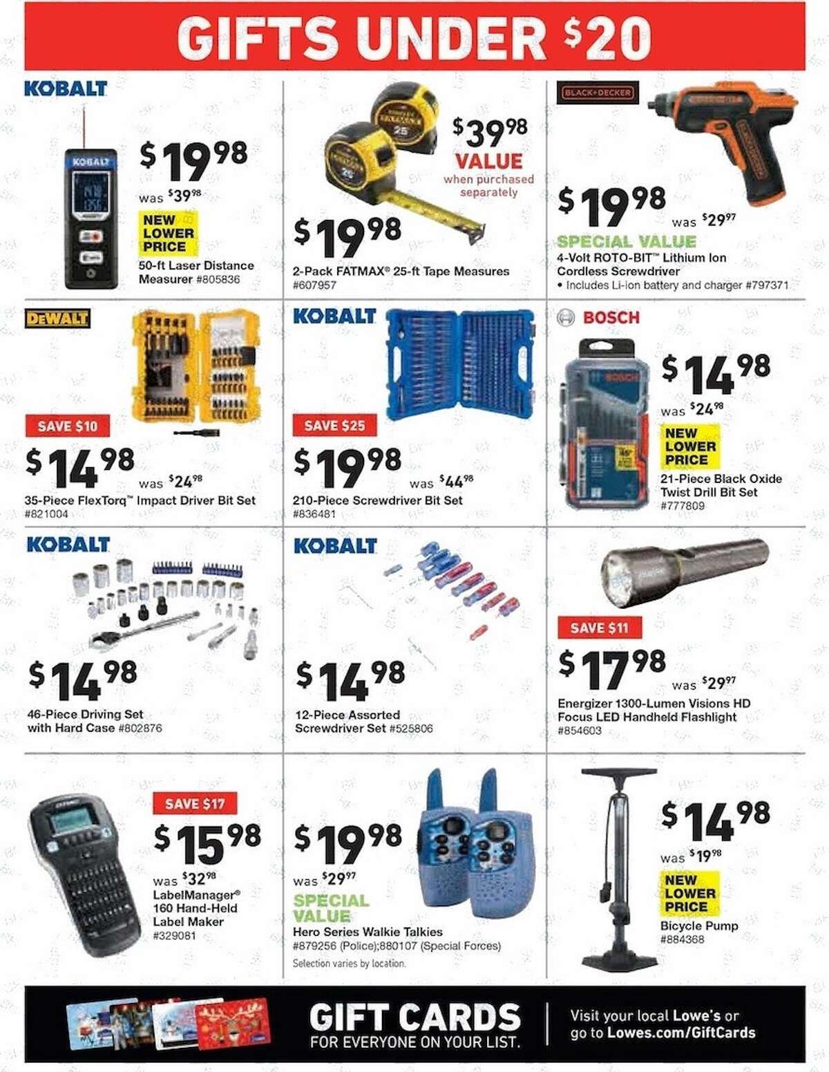 Lowe's released their Black Friday ad and holiday hours. Their stores will be open at 6 a.m. on Friday, Nov. 24, 2017 and deals last until Nov. 29, unless otherwise noted.