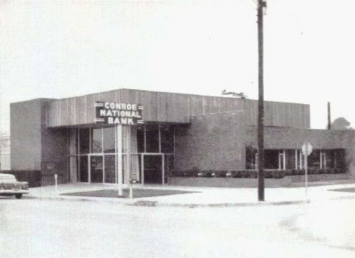 The Conroe National Bank, located at the corner of Simonton and San Jacinto streets in downtown Conroe, was created around 1951.