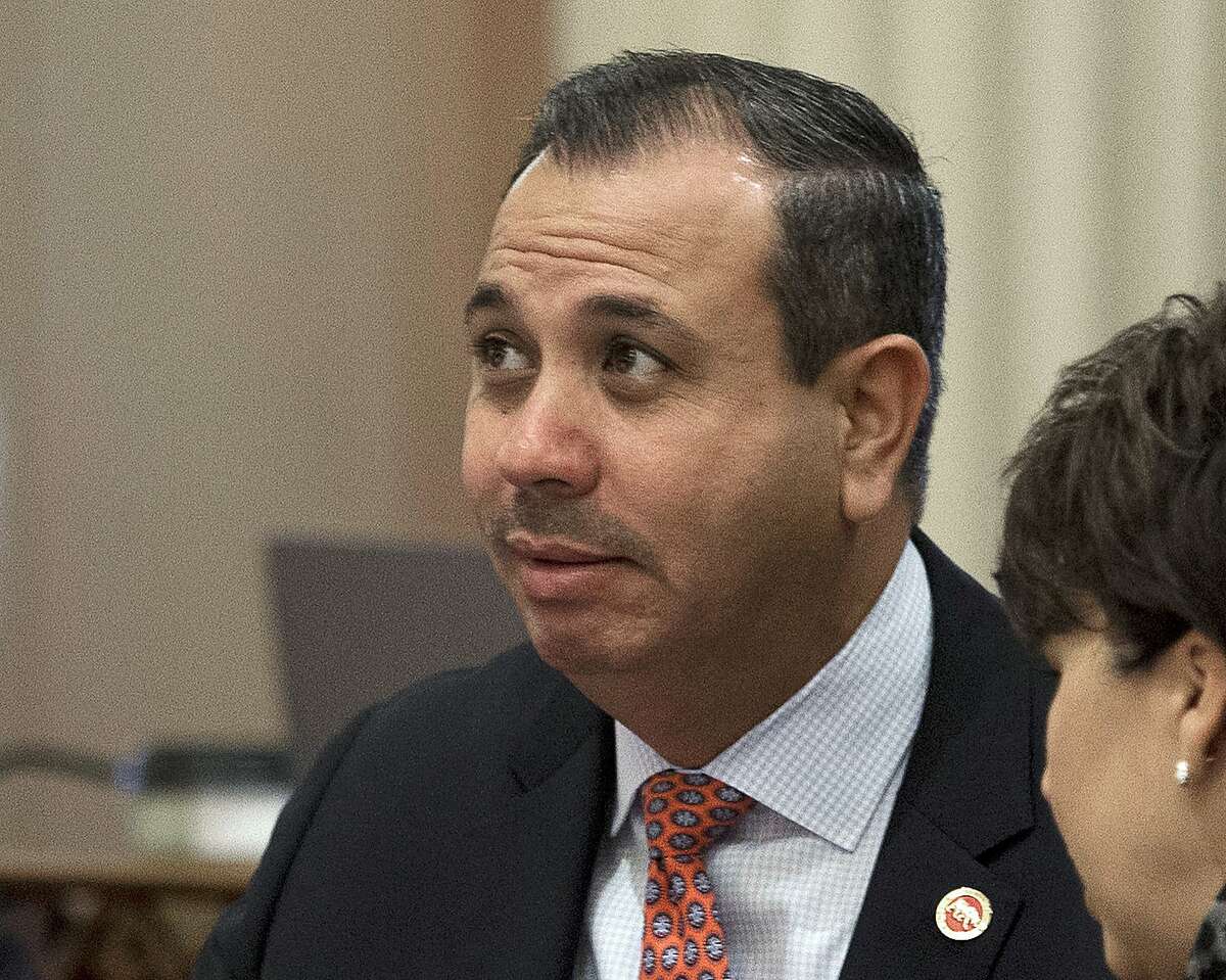 FILE - In this Aug. 26, 2016, file photo, state Sen. Tony Mendoza, D-Artesia, listens at the Capitol in Sacramento, Calif. The California Senate announced Sunday, Nov. 12, 2017, that it is changing its process for investigating sexual misconduct complaints following new allegations against a sitting Democratic senator. The changes come after allegations that Mendoza sexually harassed at least a few women who formerly worked in his office. (AP Photo/Rich Pedroncelli, File)