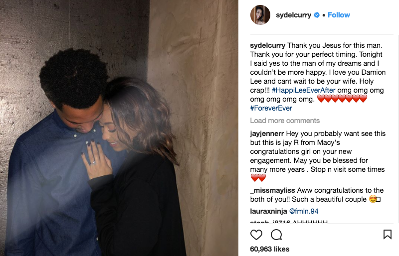 Stephen Curry's sister announces engagement to Warriors G League player