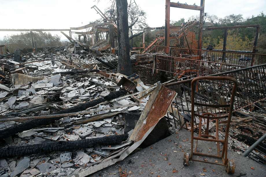 Charred rubble of the clubhouse remains at the Fountaingrove Golf Club in Santa Rosa, Calif., on Thursday, Nov. 2, 2017.  Photo: Paul Chinn, The Chronicle