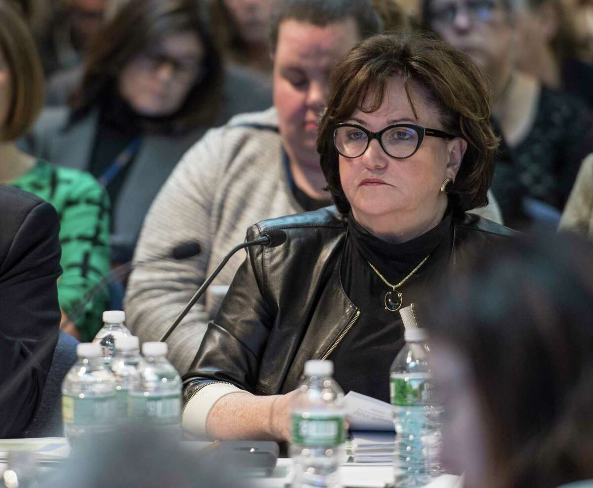   New York State Education Commissioner MaryEllen Elia attends a New York State Board of Regents meeting on Monday, Nov. 13, 2017, in Albany, N.Y. (Skip Dickstein/ Times Union)     