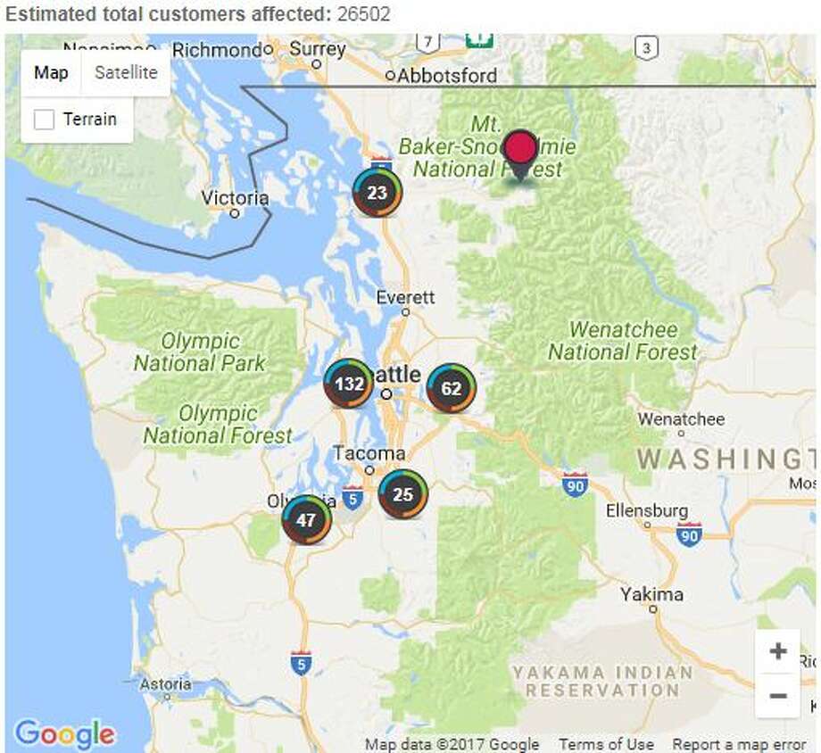 Power Outage Map Puget Sound Energy Update: 25,000 still without power after storm; schools closed 