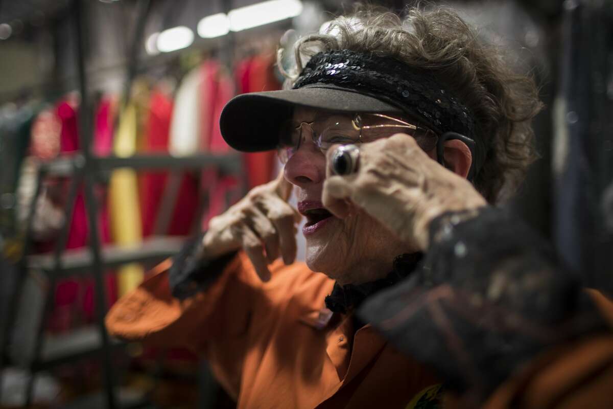 Terrie Frankel quickly dries her tears as she becomes emotional about selling Frankel?’s Costume Company, Tuesday, Nov. 14, 2017, in Houston. ( Marie D. De Jesus / Houston Chronicle )