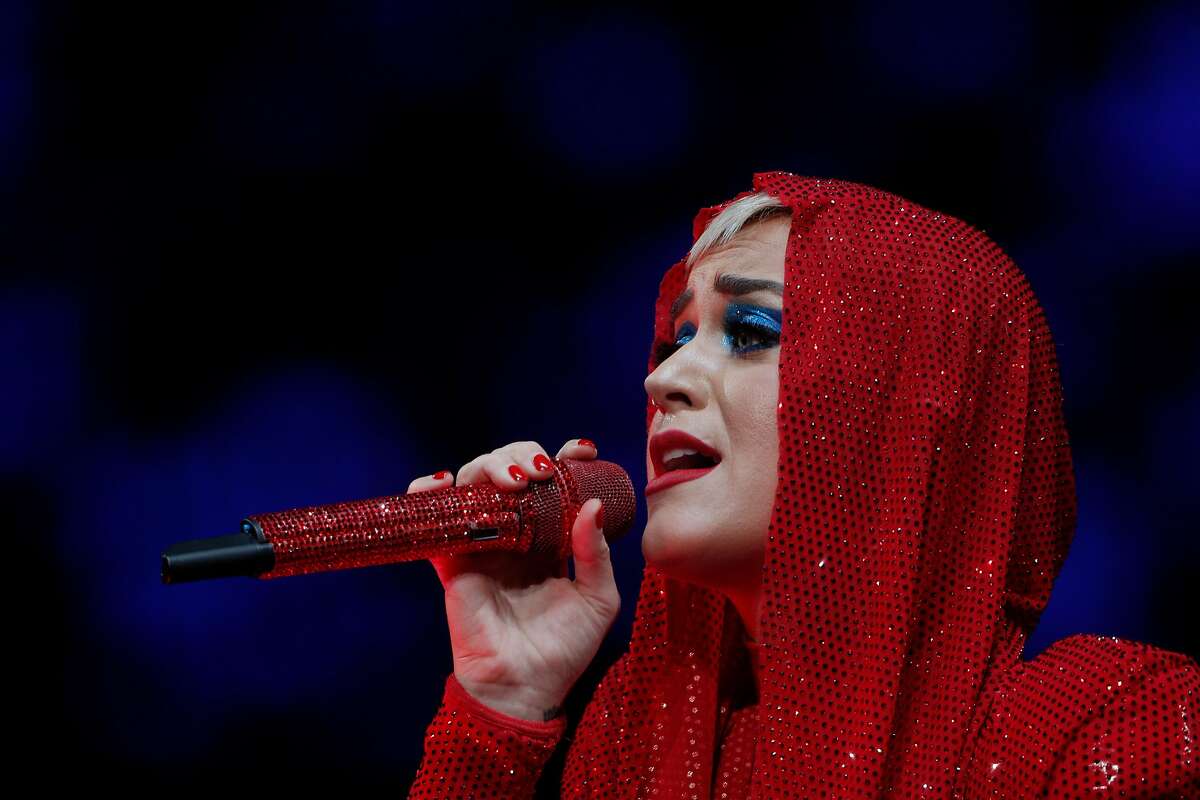 Katy Perry performs during her Witness world tour at SAP Pavilion in San Jose, Calif., Tuesday, November 14, 2017.