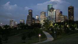Houston's skyline on May 18, 2017. ( Elizabeth Conley / Houston Chronicle )