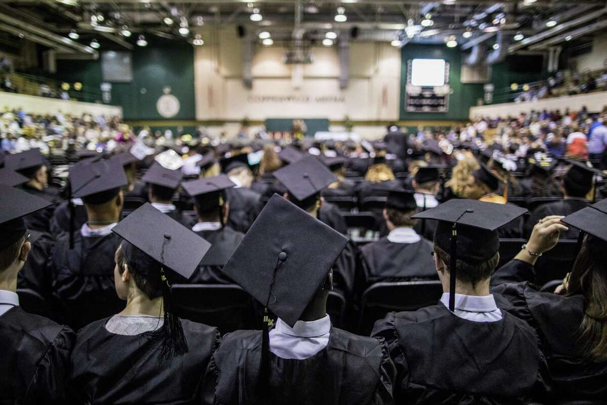 Sudents attend a graduation ceremony at Motlow State Community College in Tullahoma, Tenn., earlier this year. A proposed federal tax overhaul could affect large university endowments and graduate student tuition costs, leaving higher education groups worried about the potential impact on student costs and university finances.