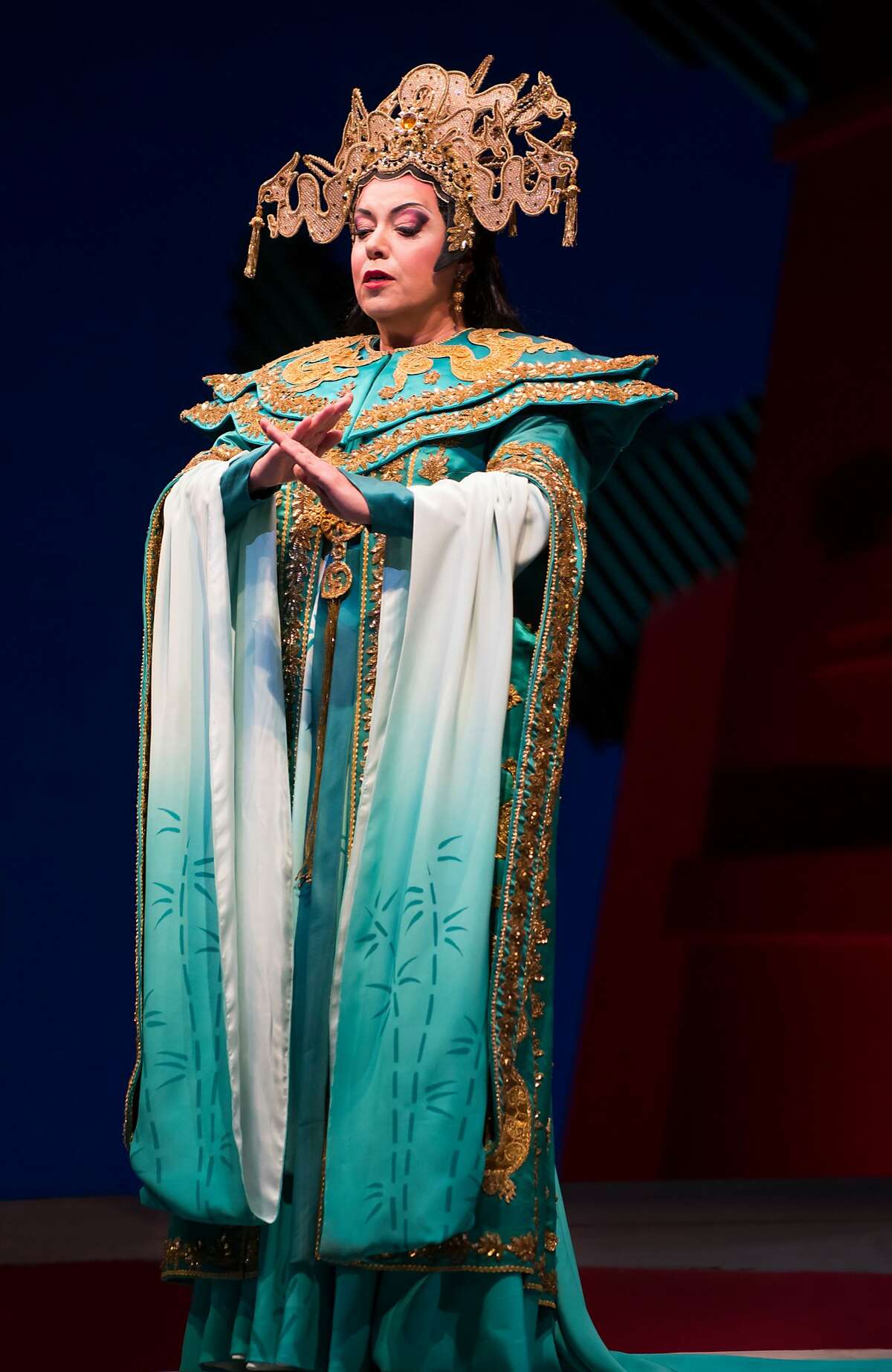 Nina Stemme in the title role of Puccini's "Turandot" at SF Opera
