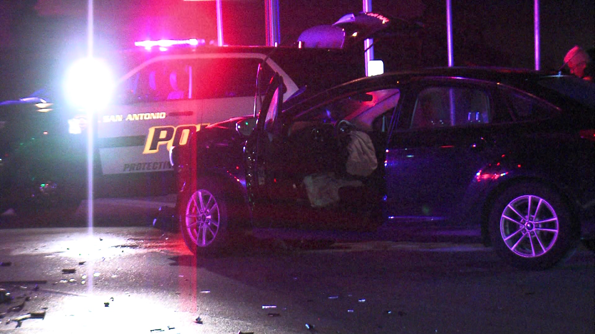 Alleged Drunk Driver Runs Red Light Near The Dominion Crashes Into Police Squad Car 