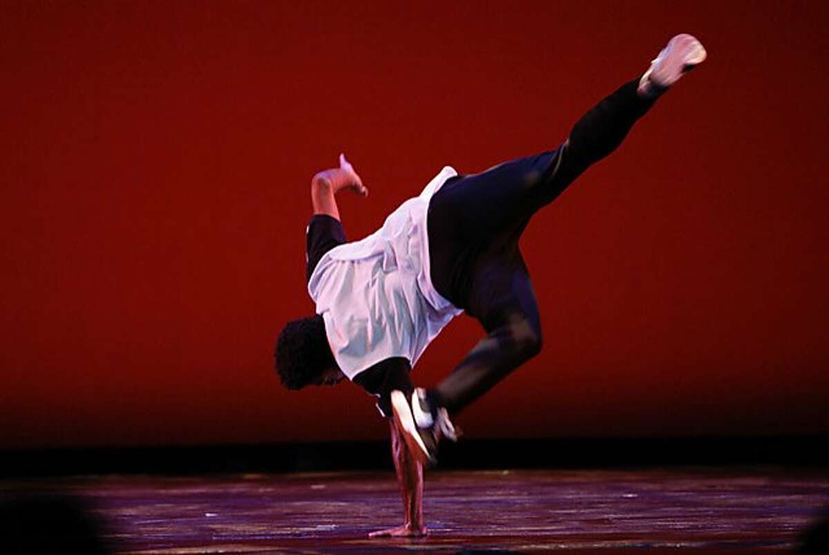 Orlando Coffy from HIStory Dance Company performs in "American Me" at the San Francisco International Hip Hop Dance Festival at the Palace of Fine Arts Theatre. Photo: James Wiseman