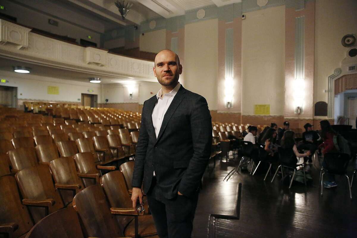 Tenor Michael Fabiano stands for a portrait at James Lick Middle School before meeting with Art Smart students on Thursday, November 9, 2017 in San Francisco, Calif.