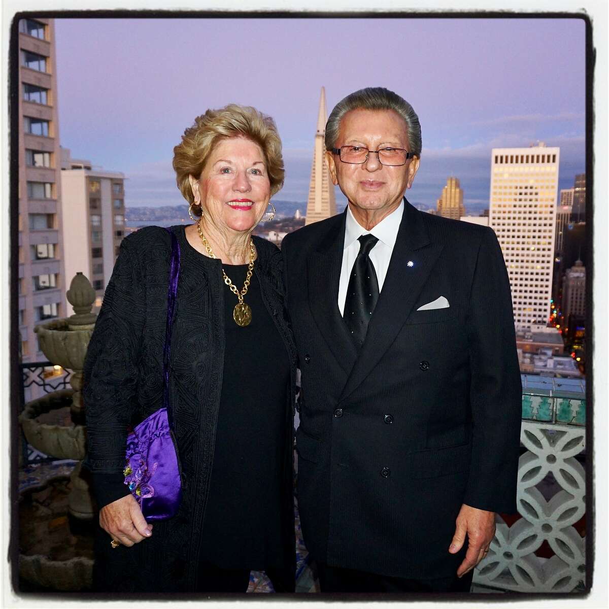 FILE-- Judy and George Marcus at the Hellenic Charity Ball. Nov. 4, 2017. A pair of alumni are giving their old school $26.8 million — the largest gift in campus history.
