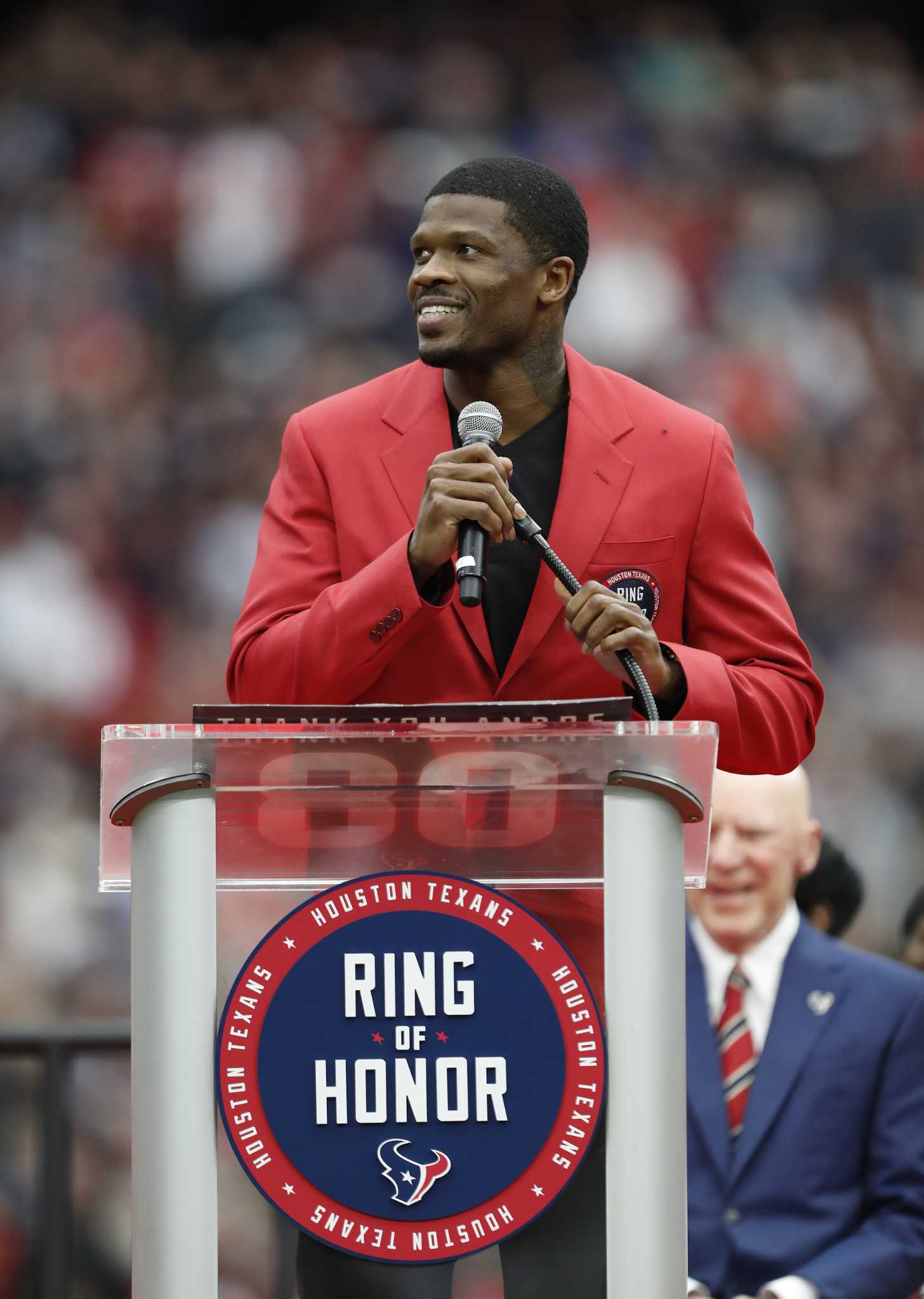 Former Miami Hurricanes WR Johnson inducted into Texans Ring of Honor