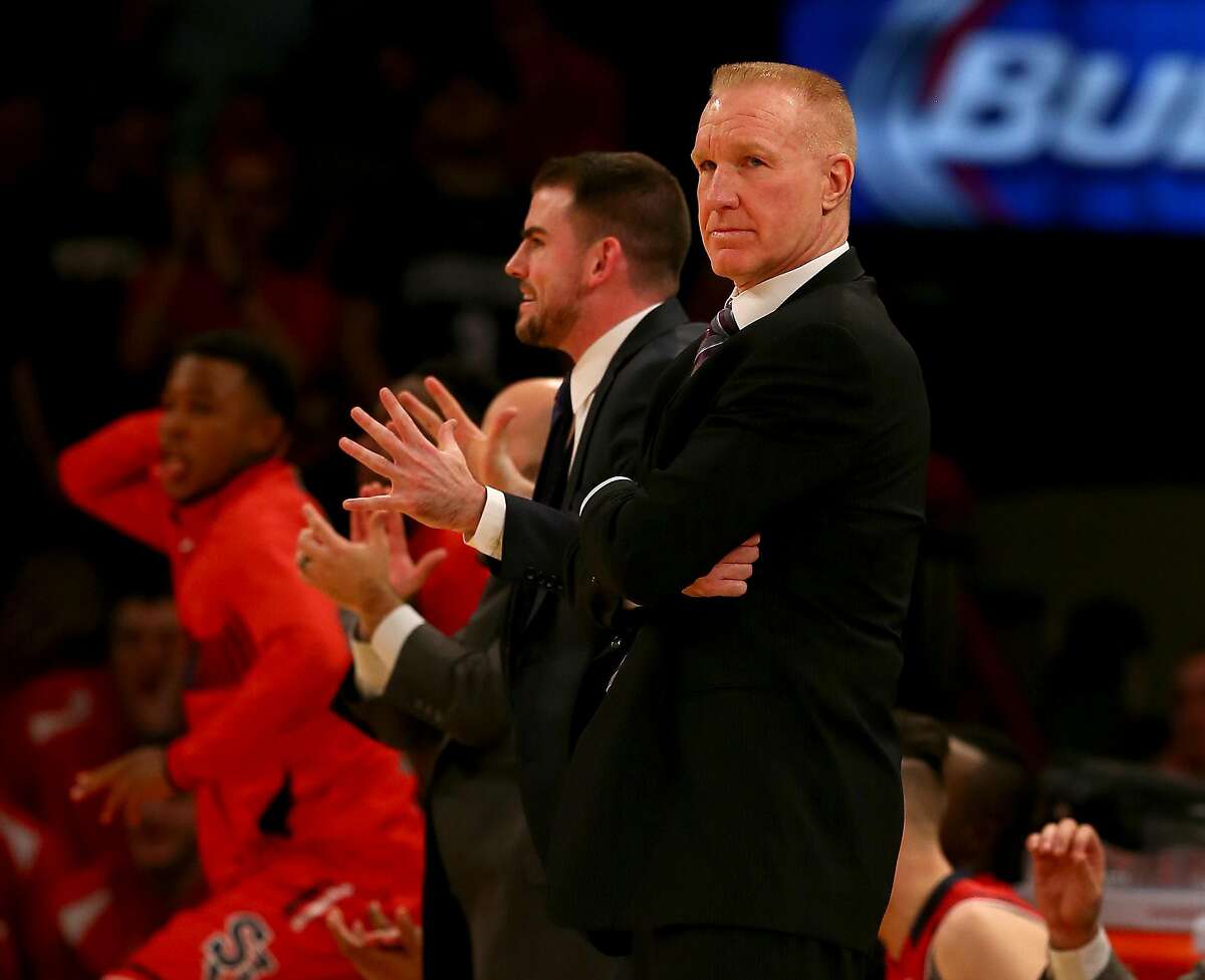 NEW YORK, NY - MARCH 09: Head coach Chris Mullin of the St. John's Red Storm watches his team in the first half against the Marquette Golden Eagles during the Big East Basketball Tournament on March 9, 2016 at Madison Square Garden in New York City. (Photo by Elsa/Getty Images)