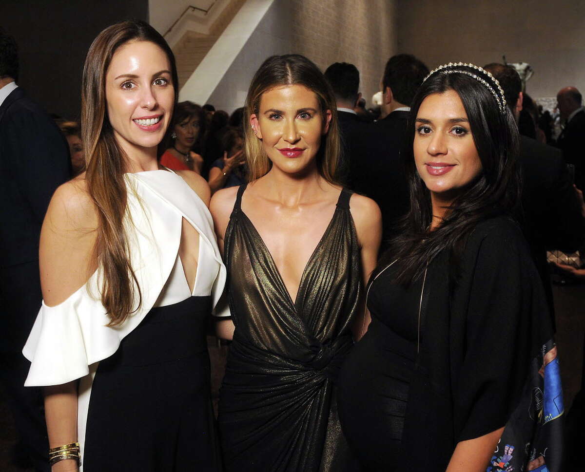 From left: Lindsey Amiralai, Melissa Aron and Atessa Zafer at the Art of the Islamic World Gala at the Museum of Fine Arts Friday Nov.17,2017. (Dave Rossman Photo)