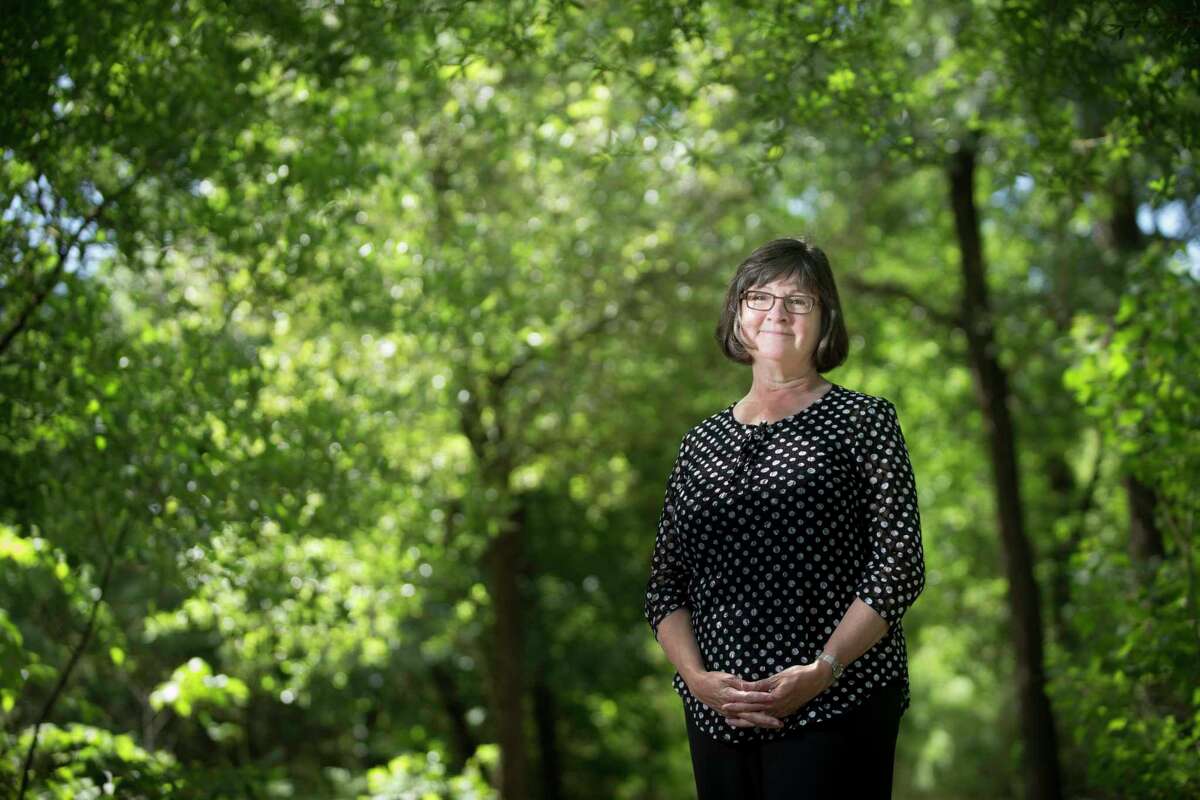 Beth White president and CEO of the Houston Parks Board, a non-profit organization leading Houston's $220 million Bayou Greenways 2020 project, poses for a portrait at a trail by the Houston Parks Board facilities on N Post Oak Lane, Wednesday, April 5, 2017, in Houston. ( Marie D. De Jesus / Houston Chronicle )