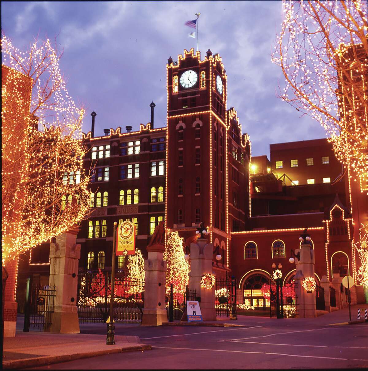 The Anheuser-Busch Brewery in St. Louis will conduct its 32nd Annual Brewery Lights holiday celebration from Nov. 16 through Dec. 30. Admission is free.