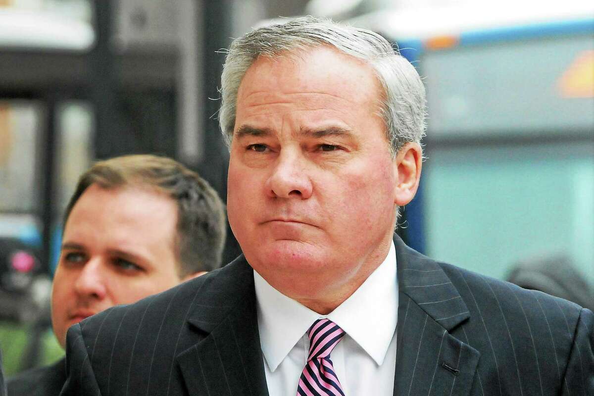 John G. Rowland, the disgraced former governor, pleaded guilty to federal corruption charges in 2004, leading to the state’s landmark 2005 campaign-finance reforms. He is shown here in a 2014 file photo, before going to prison for a second time in an unrelated election-corruption case.
