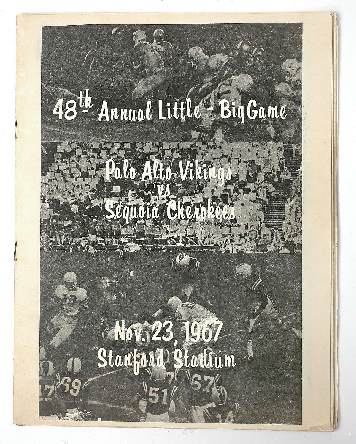This program was designed and printed by the graphic arts department at Palo Alto High School for the 1967 Little Big Game between Sequoia and Palo Alto.