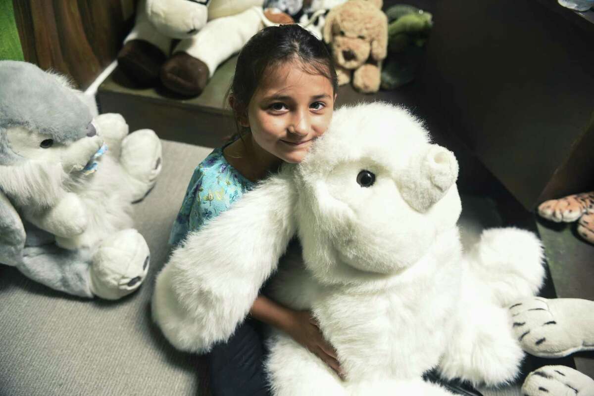 The drama studio at the Children’s Bereavement Center of South Texas houses plenty of stuffed animals, a puppet theater space and a time machine area.