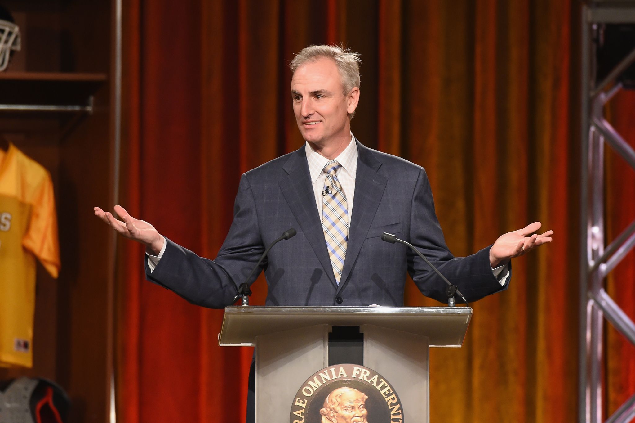 Buckner and Mattress Mack celebrated at pre-game ceremonies at