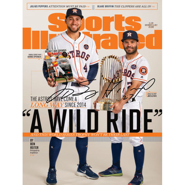 Houston Astros Carlos Correa Fanatics Authentic 2017 MLB World Series  Champions Autographed Majestic World Series Orange Replica Jersey