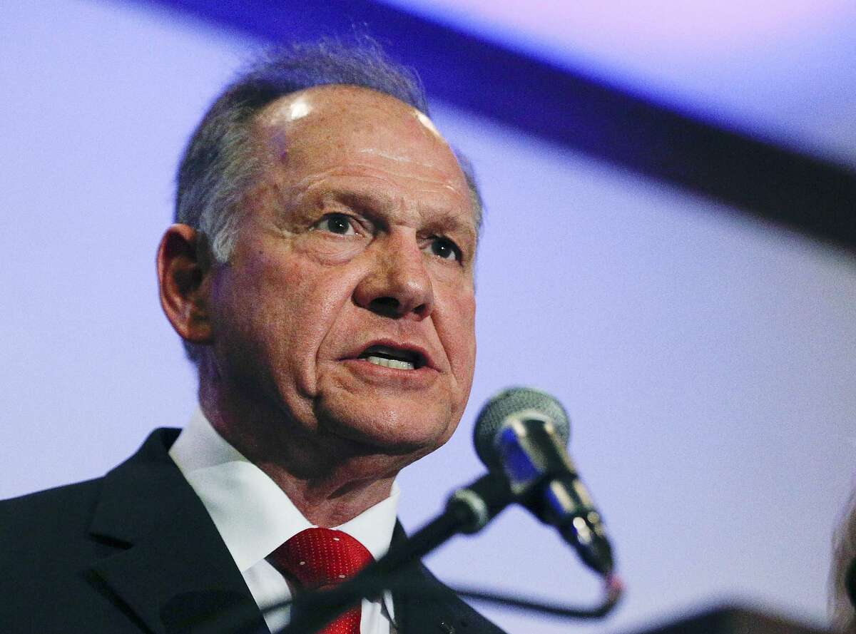 Former Alabama Chief Justice and U.S. Senate candidate Roy Moore speaks at a news conference, Thursday, Nov. 16, 2017, in Birmingham, Ala. The normally sleepy Senate Ethics Committee hasn't had a major case since 2011, but it could be deciding next year on the fate of three senators _ including two facing allegations of inappropriate sexual behavior. (AP Photo/Brynn Anderson)